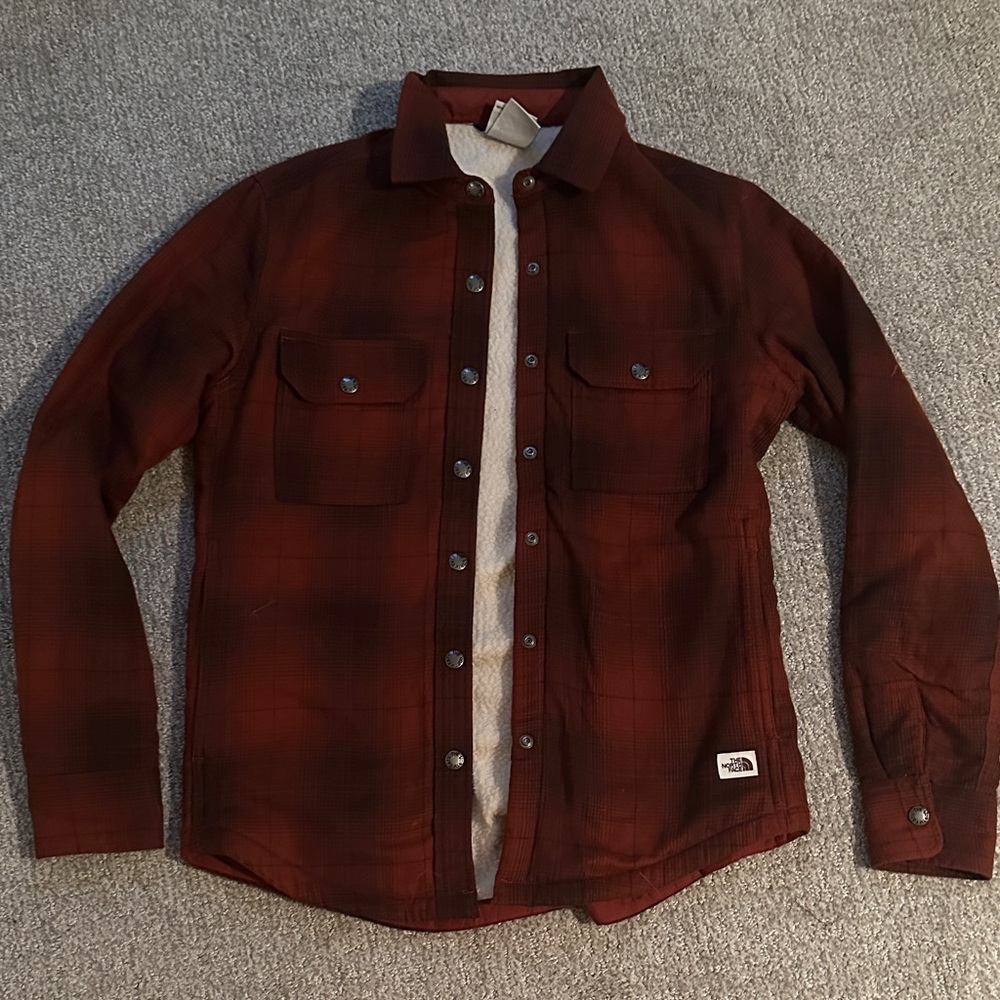 Red Plaid Button-Up Shirt